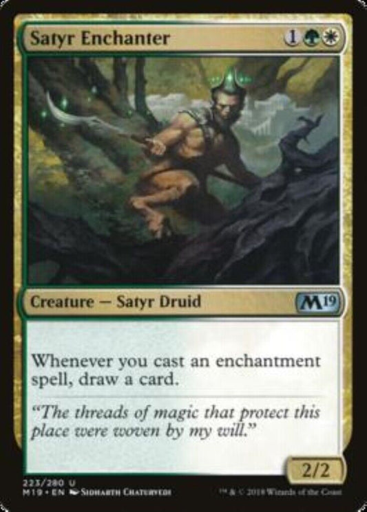 MTG MTG 1x Satyr Enchanter Core Set 2019 Card Magic The Gathering