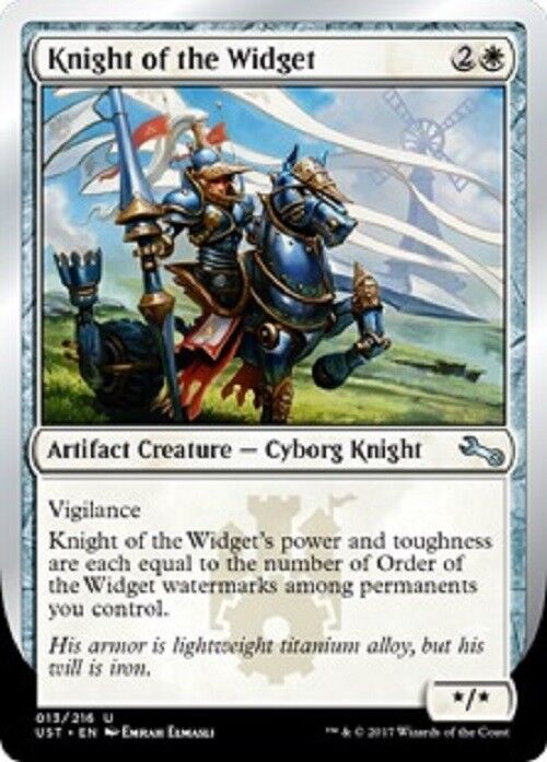 MTG 1x Knight of the Widget Unstable Card Magic the Gathering MTG