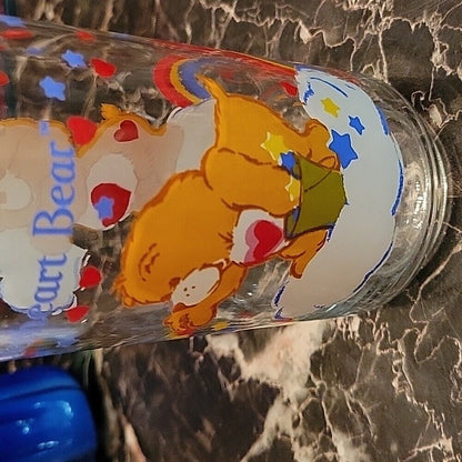 Care Bears Clear Drinking Glass American Greetings Vtg 1984 Tenderheart #4