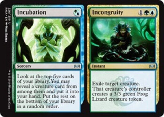 MTG 2x Incubation // Incongruity Ravnica Allegiance Unplayed NM  Card