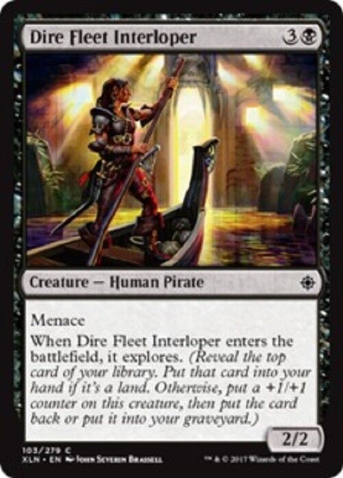 MTG Dire Fleet Interloper FOIL Ixalan Card MTGCommander Pauper Commander