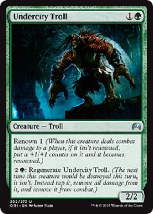 MTG MTG 2x Undercity Troll Magic Origins Card Magic The Gathering