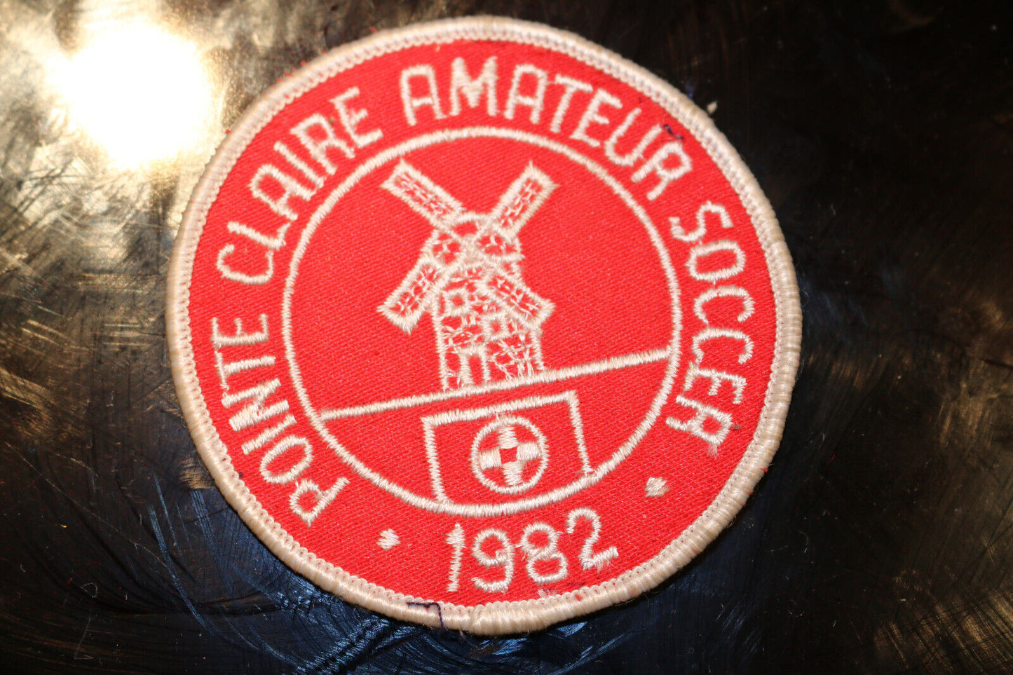 Shoulder Titles Patche Vintage Patch Pointe Claire Amateur Soccer 1982