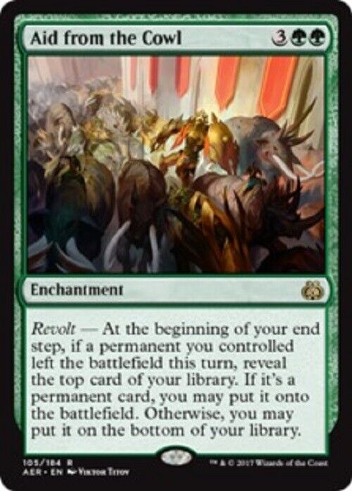 MTG MTG 1x Aid from the Cowl Aether Revolt Card Magic The Gathering