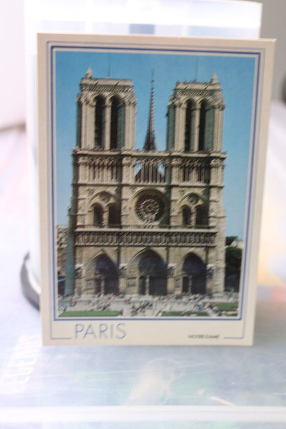 Vintage Post Card Paris Facade De La Cathédrale Notre-Dame