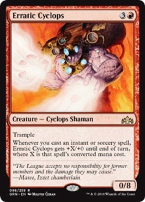 MTG 1x Erratic Cyclops Guilds of Ravnica Mtg Magic The Gathering Card Game Rare