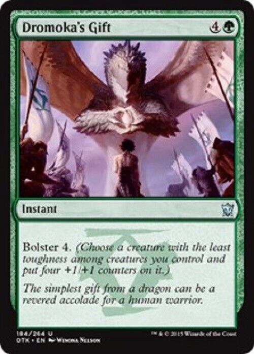 MTG 2x Dromoka's Gift Dragons of Tarkir card Magic the Gathering MTG