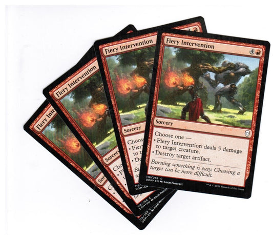 MTG MTG Fiery Intervention X4 4x Magic the GAthering cards NM