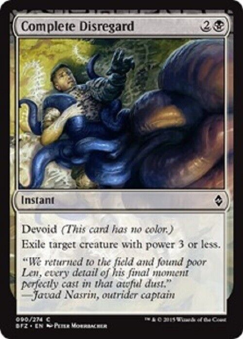 MTG MTG 1x  Complete Disregard BFZ Battle for Zendikar FOIL Card Magic The Gathering