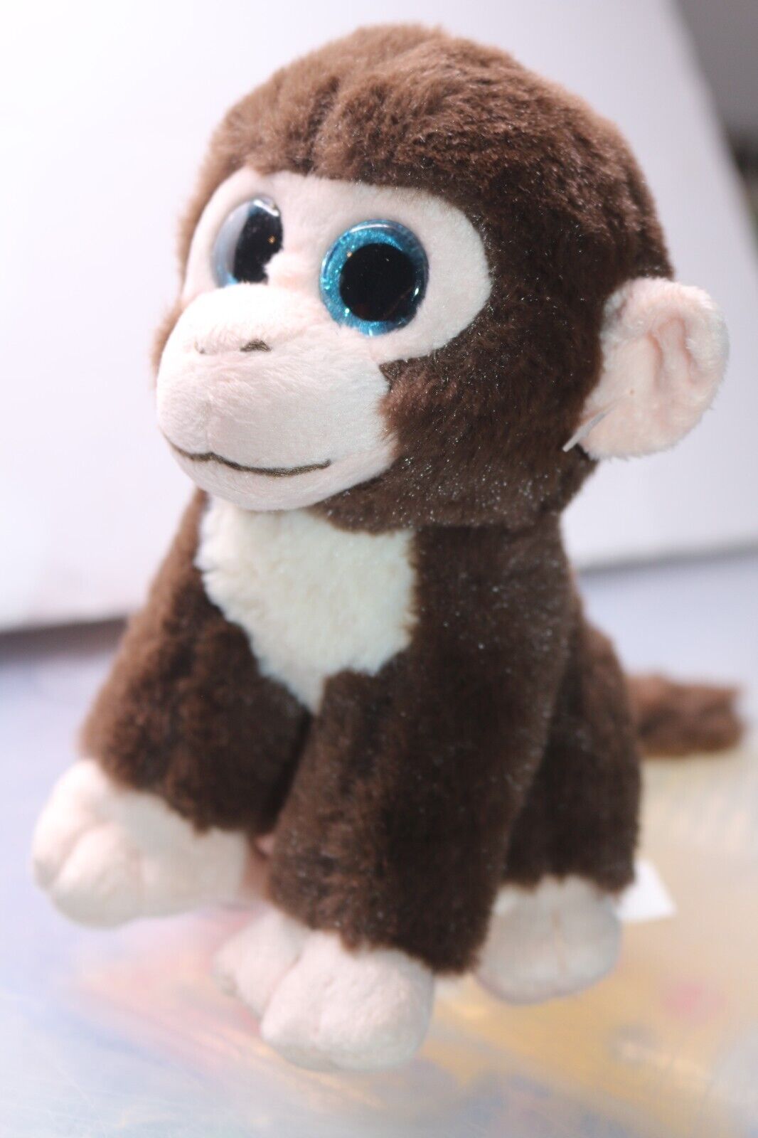 Linzy Toys Plush Monkey Rare Toy Collectible Cute Stuffed Animal Big Blues Eyes