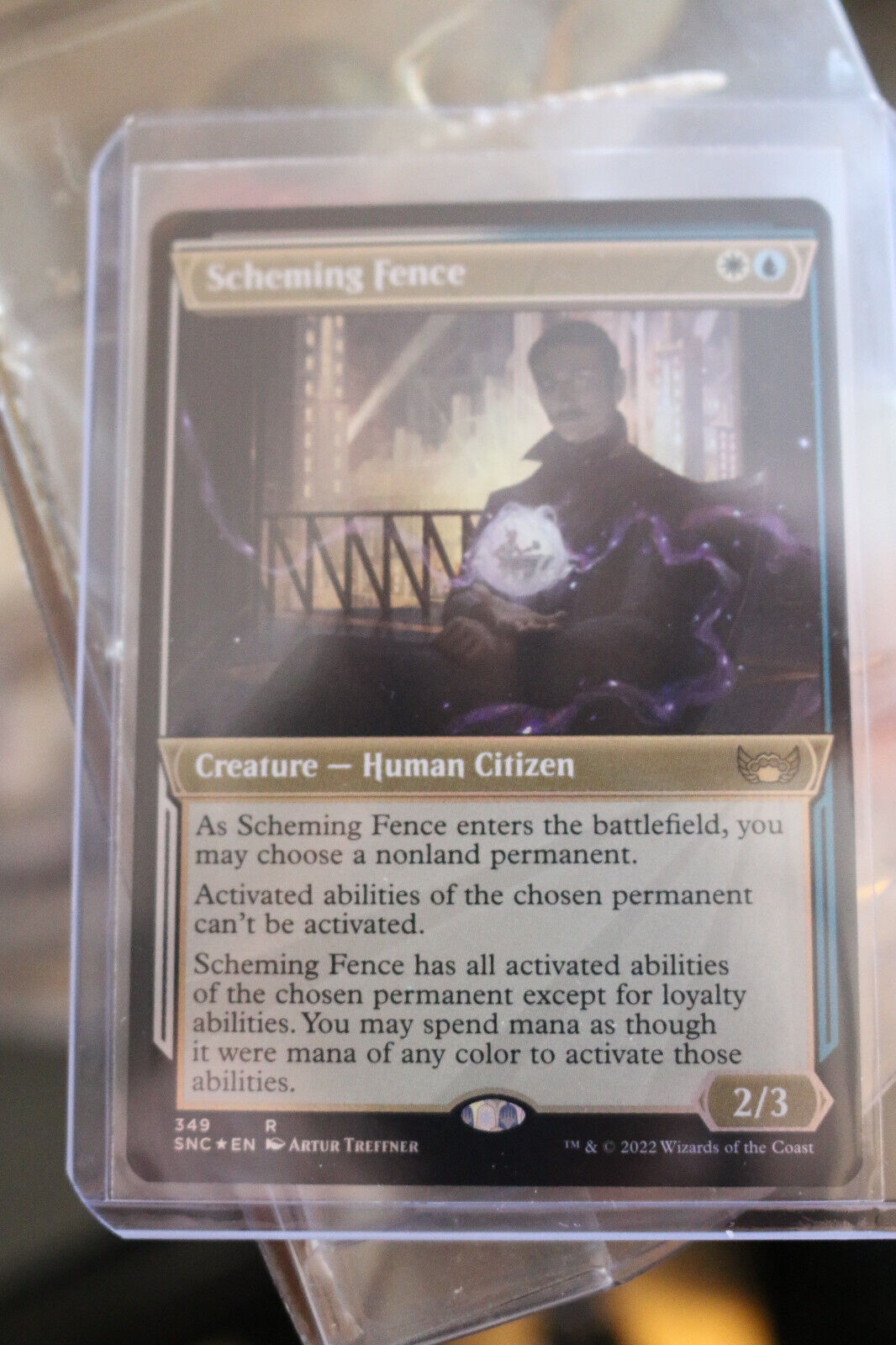 MTG MTG 1x  Scheming Fence Showcase Foil Streets of New Capenna Magic the Gathering