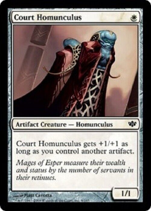 MTG MTG 1x Court Homunculus Conflux  Atrifact Creature Magic The Gathering card