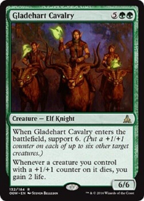 MTG MTG 1x Gladehart Cavalry Oath of the Gatewatch Card Magic The Gathering