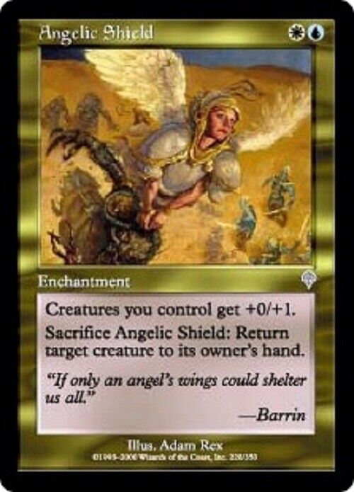 MTG MTG 1x  Angelic Shield Invasion card Magic The Gathering