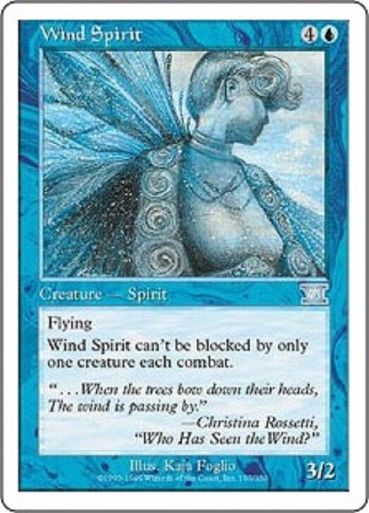 MTG Wind Spirit Classic Sixth Edition Mtg x1 Magic the Gathering card Vintage Spirit