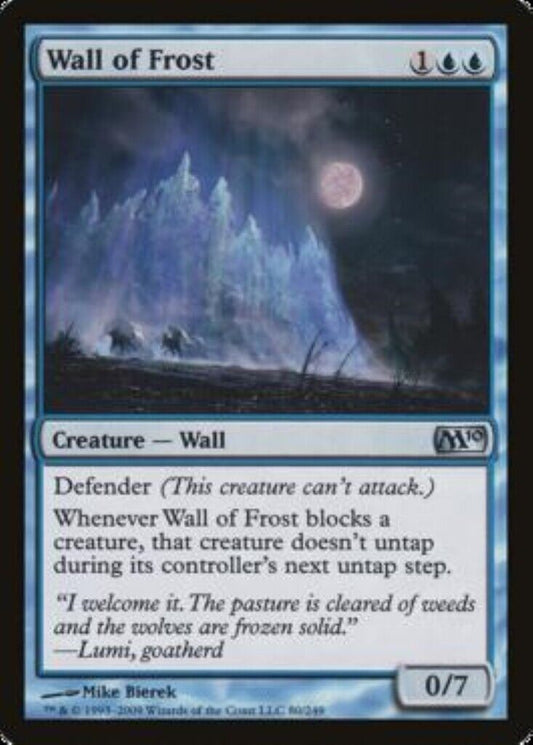 MTG MTG 1x Wall of Frost Magic 2010 Card Magic The Gathering