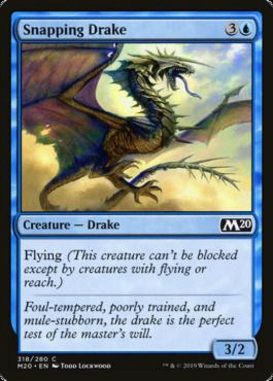 MTG MTG 2x Snapping Drake Core Set 2020 card Magic The Gathering