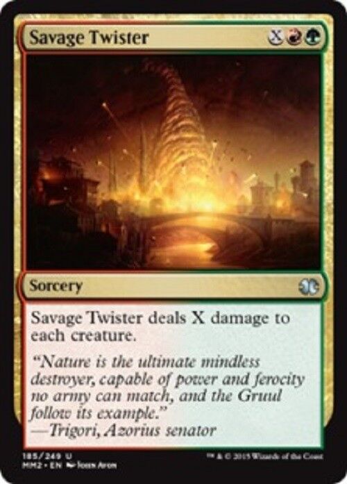 MTG 1x Savage Twister Modern Masters 2015 FOIL Magic the Gathering card MTG Pauper