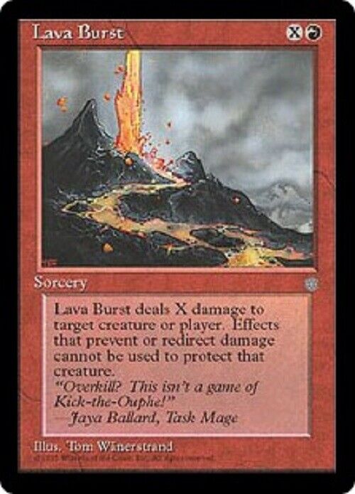 MTG MTG 1x Lava Burst Ice Age  Card Magic The Gathering Commander pauper