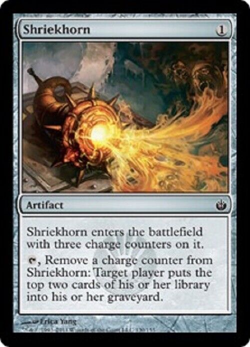 MTG 1x Shriekhorn Mirrodin Besieged Magic the Gathering card Artifiact ChargeCounter