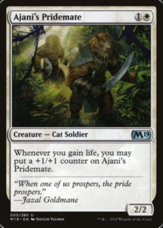 MTG MTG 1x Ajani's Pridemate Core Set 2019 card Magic The Gathering