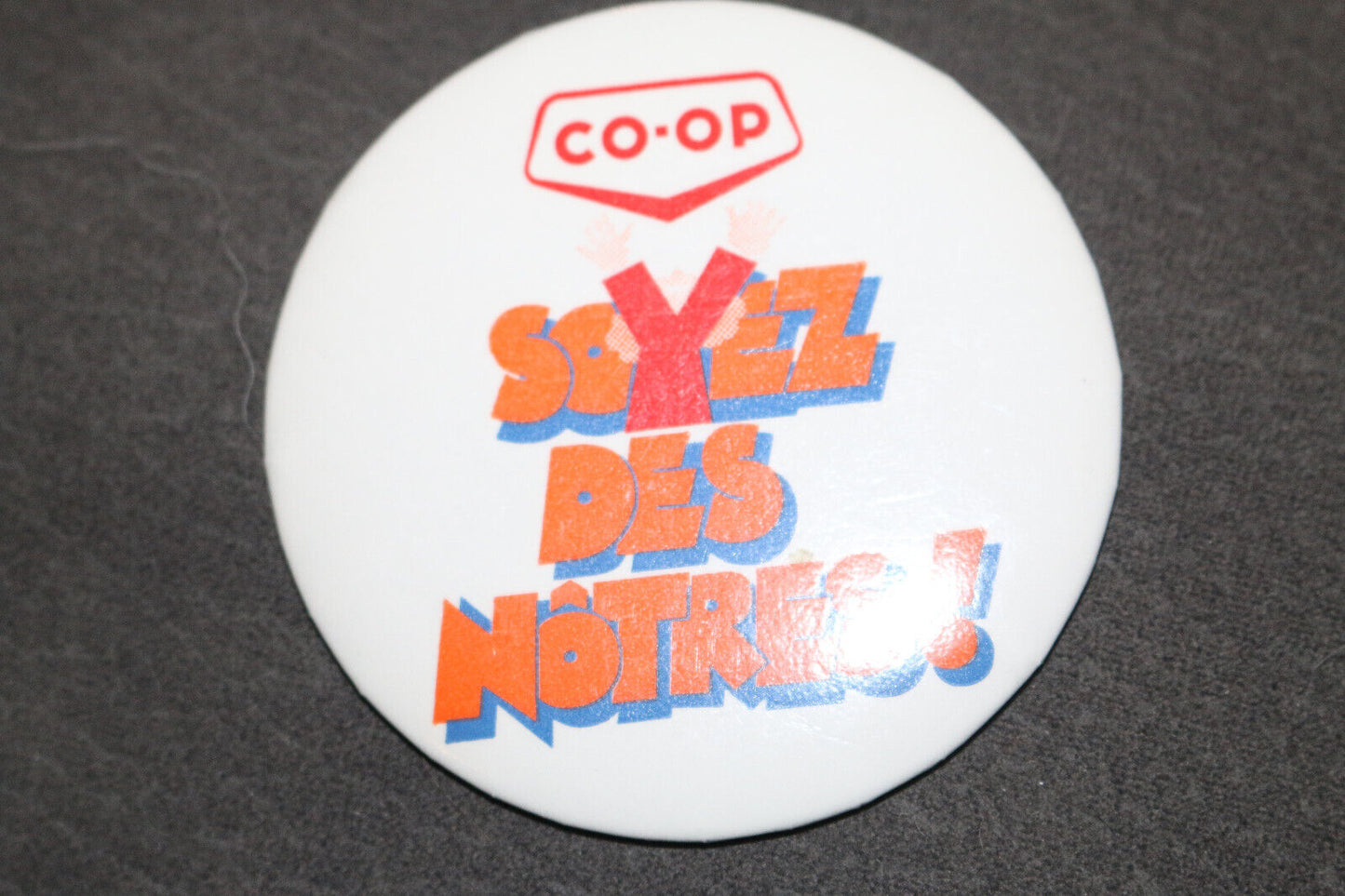 Co-Op Soyez Des Nôtres! Québec Buttons Pin Back Macaron Vintage