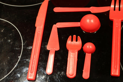 Dolls Kitchen Accessories Made In Hong Kong Plastic Toys Spoon Parts Utensils