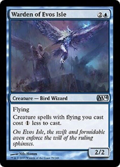 MTG MTG 1x  Warden of Evos Isle M14 Magic 2014 Core Set Card Magic The Gathering