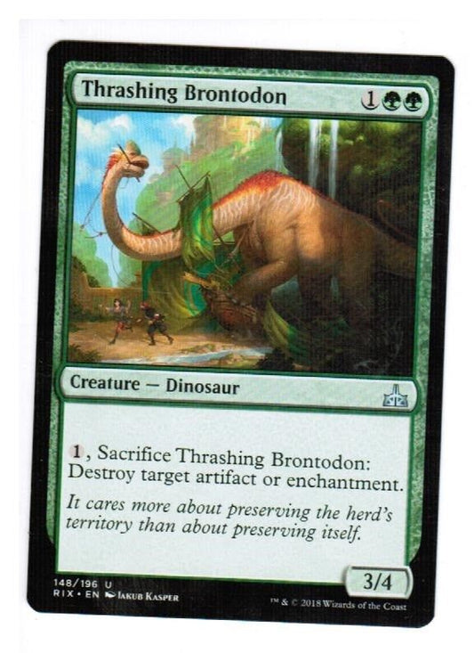 MTG Thrashing Brontodon Rivals of Ixalan Unplayed NMcards Freshpack Pauper Commander