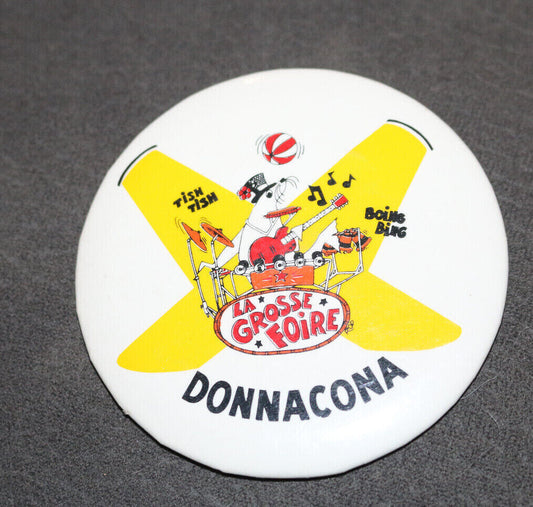 Donnacona La Grosse Foire Québec City Buttons Pin Back Macaron Vintage