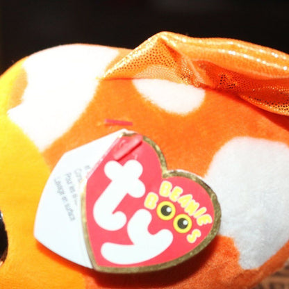 Ty Beanie Boos Sami The Fish Orange 6” / 15Cm 2016 Beanie Boo Soft Toy With Tag