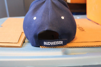 Budweizer Adjustable Beer Baseball Hat Cap Blaze Dark Blue #8