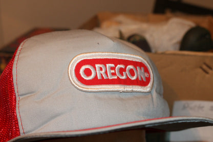 Oregon Tools Red & White Vintage Truckers Cap Adjustable Rare