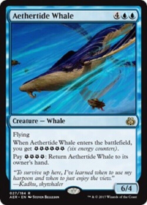 MTG MTG 1x Aethertide Whale Aether Revolt Magic The Gathering card