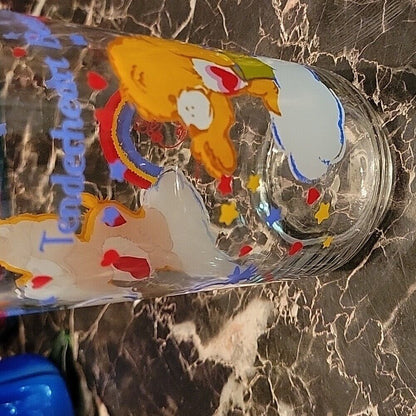 Care Bears Clear Drinking Glass American Greetings Vtg 1984 Tenderheart #2