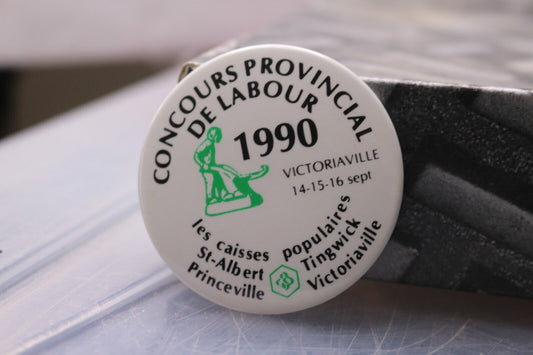 Vintage Macaron Pinback Québec Buttom Desjardins 1990 Provincial Caisse Populair