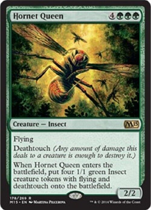 MTG 1x Hornet Queen FOIL M15 Magic 2015 Core Set card Magic the Gathering MTG