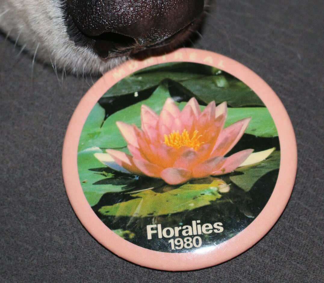 Montréal Floralies 1980 Québec Canada - Pinback Pin Button Macaron