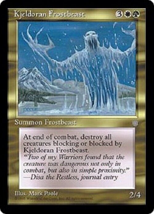 MTG MTG 1x  Kjeldoran Frostbeast ICE Age Magic The Gathering commander Pauper