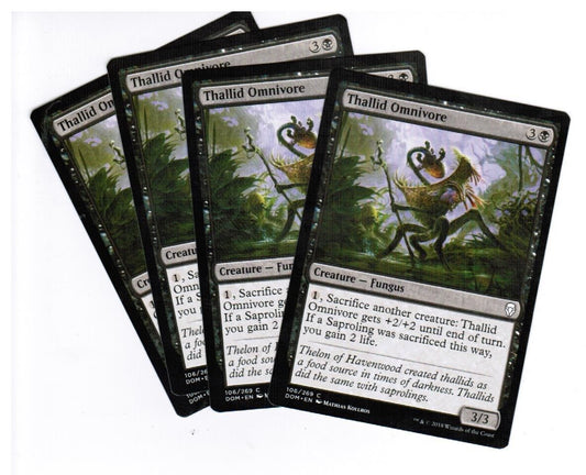 MTG MTG Thallid Omnivore Dominaria X4 4x Magic the GAthering cards