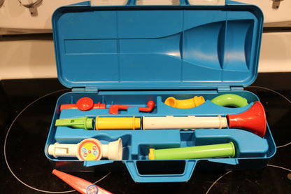 Vintage 1984 Fisher Price Crazy Combo Horn Set Musical Instrument For Parts