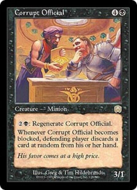 MTG MTG 1x  Corrupt Official Mercadian Masques Magic The Gathering