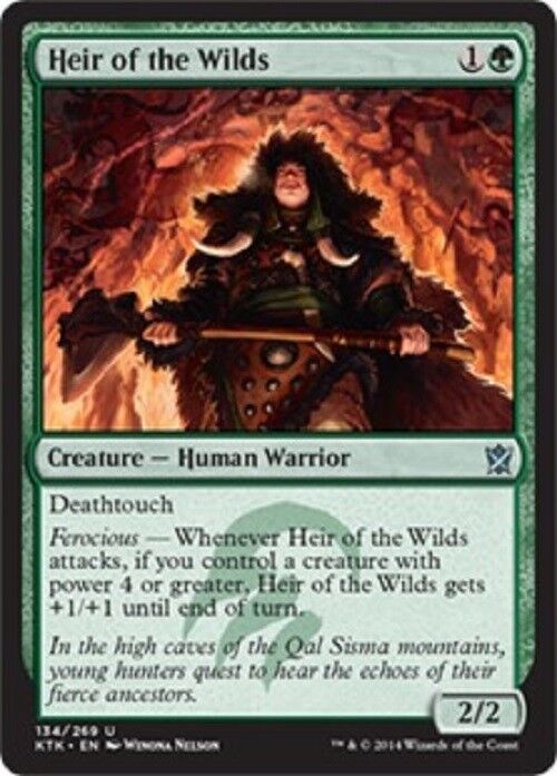 MTG MTG 1x Heir of the Wilds Khans of Tarkir card Magic The Gathering NM