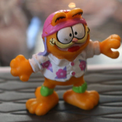 Vintage 1988 Garfield Skateboarding Pose Mcdonalds #3 Happy Meal Toy Figure