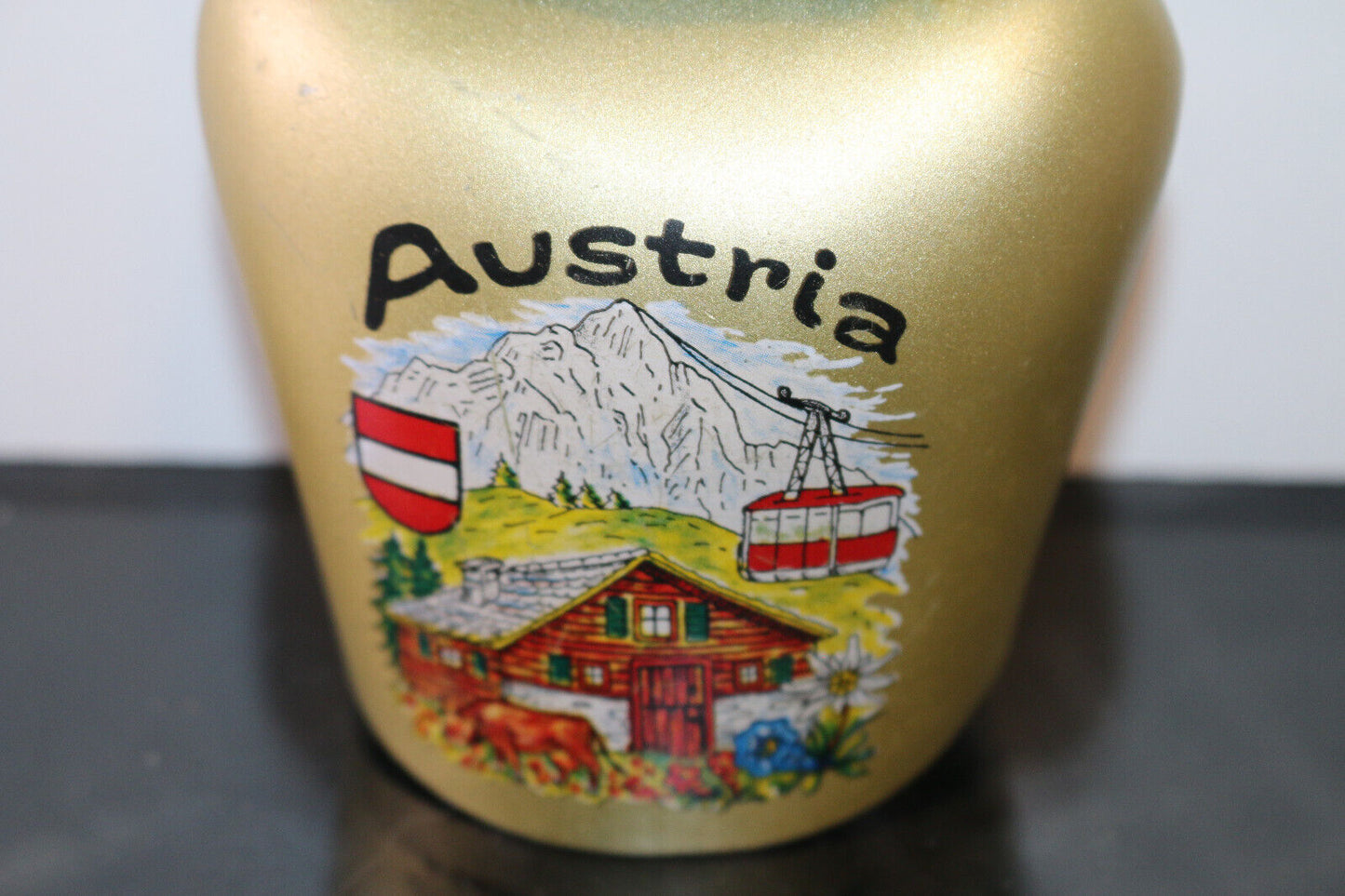 Vintage Rare Souvenir From Austria Bell On A Cow National Austrian Bell