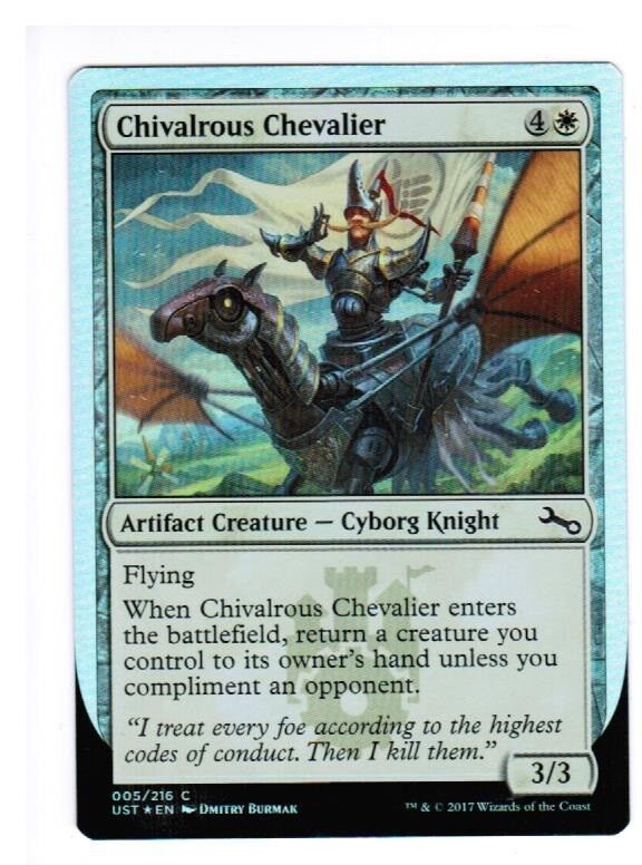 MTG MTG Chivalrous Chevalier FOIL Unstable  NM Magic the Gathering card