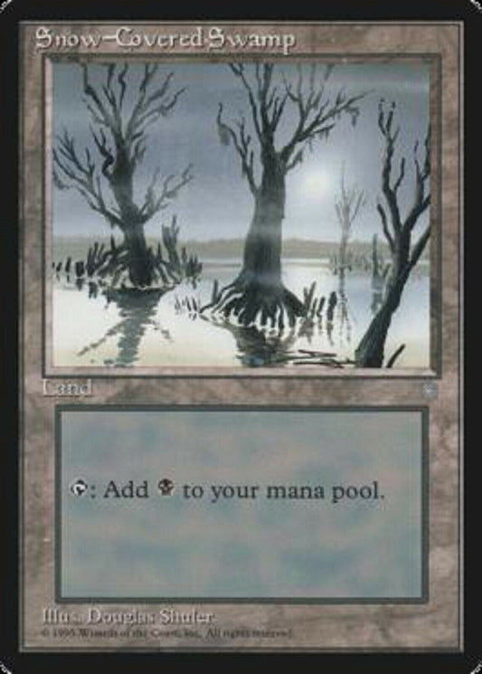 MTG MTG 1x Snow-Covered Swamp Ice Age Magic the gatherine card