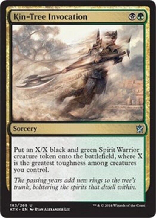 MTG 2x  Kin-Tree Invocation Khans of Tarkir card Magic the Gathering MTG