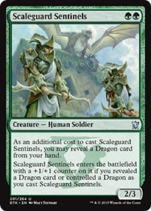 MTG MTG 2x Scaleguard Sentinels Dragons of Tarkir  Cards Magic The Gathering