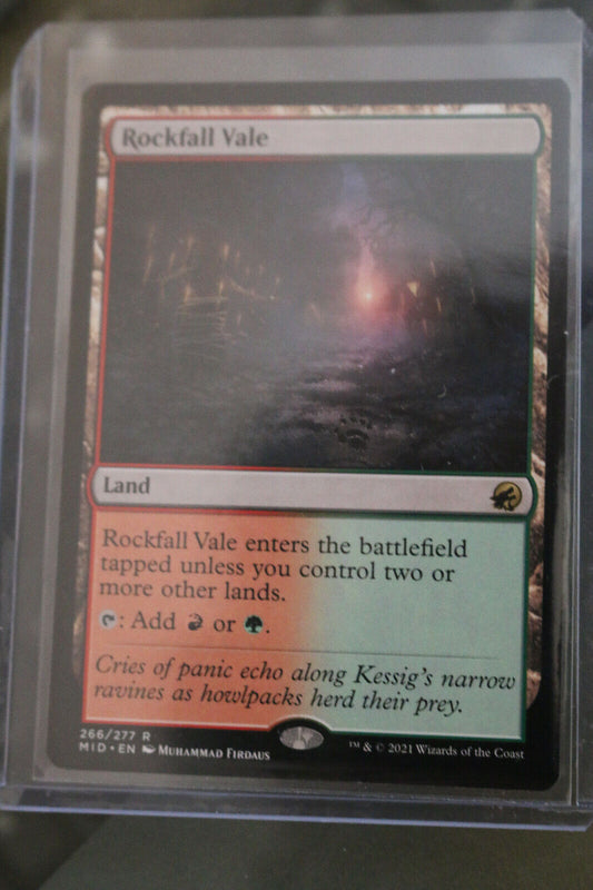 MTG MTG 1x Rockfall Vale Innistrad: Midnight Hunt  Card Magic The Gathering NM